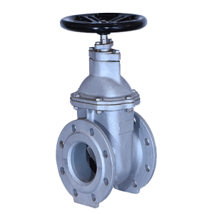 شیر کشویی فلنجدار زبانه فلزی رینگ استیل f4 چدنی میراب